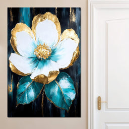 Golden Bloom Elegance - NicheCanvas