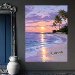 Tropical Dusk Serenity Love - NicheCanvas