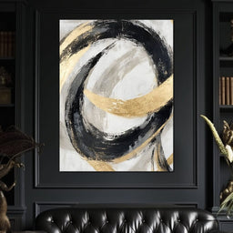 Golden Flow Rhythms - NicheCanvas