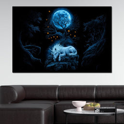 Moonlit Unicorn’s Sanctuary - TooplesArt - NicheCanvas