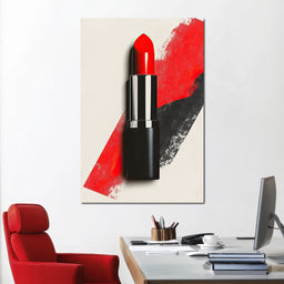 Radiant Lipstick Allure on Canvas - NicheCanvas
