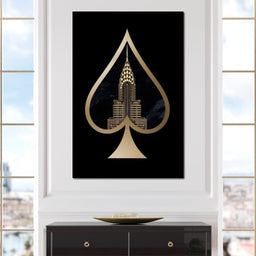 Golden Spade Deco Skyline - NicheCanvas