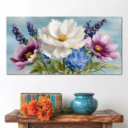 Pastel Meadow Floral Breeze - NicheCanvas
