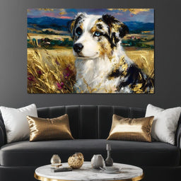 Blue Eyed Shepherd Gold Field - Neal Hackett - NicheCanvas