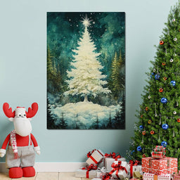 Enchanted Christmas Tree Radiance - NicheCanvas