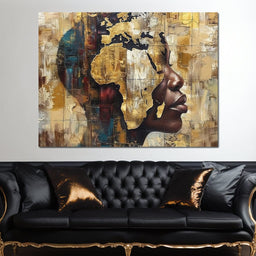 Golden Silhouette Reverie - Sakeem Gibbs - NicheCanvas