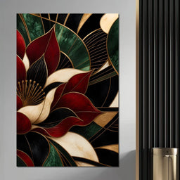 Gilded Petal Geometry - NicheCanvas