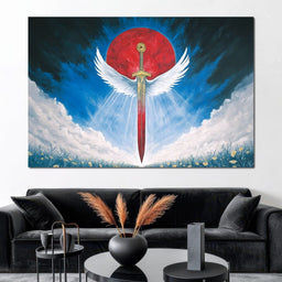 Celestial Guardian Sword - NicheCanvas
