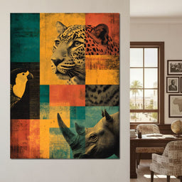 Savanna Mosaic Wild Majesty - NicheCanvas