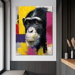 Bold Chimp Portrait Pop Mood - NicheCanvas
