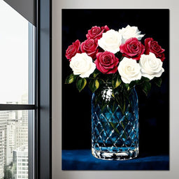 Velvet Petals Crystal Blooms - NicheCanvas