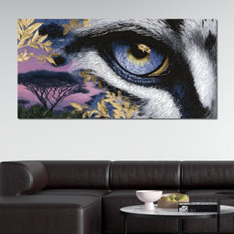 Golden Savannah Panther Vision - NicheCanvas