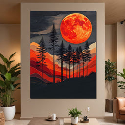 Blood Moon Forest - Johanjjf - NicheCanvas
