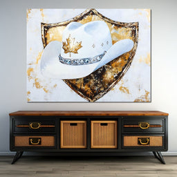 Golden Maple Leaf Western Hat - NicheCanvas