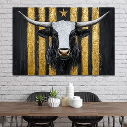 Majestic Golden Stripes Triumph - NicheCanvas