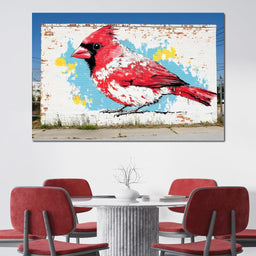 Street Art - Cardinal Mural - NicheCanvas