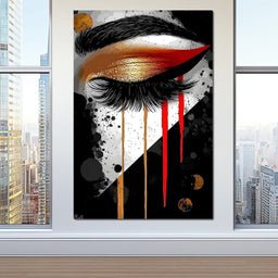 Golden Gaze Elegance - NicheCanvas