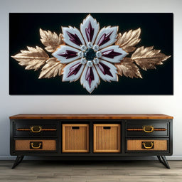 Radiant Jewel Blossom Grandeur - NicheCanvas