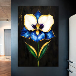 Golden Petals Midnight Serenade - NicheCanvas