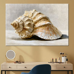 Tidal Rhythms of Coastal Shell - NicheCanvas