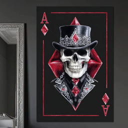 Ace Skeleton High Stakes Elegance - NicheCanvas
