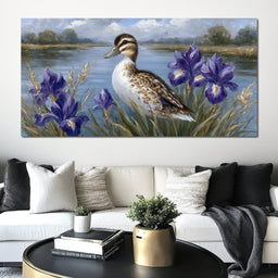 Duckling Meadow Reflections - NicheCanvas