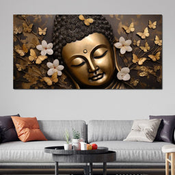 Glimmering Gold Buddha - NicheCanvas