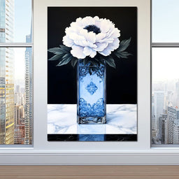 White Blossom Elegance Flourish - NicheCanvas