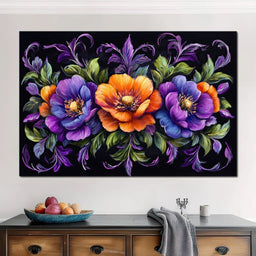 Floral Symphony Dreamscape - NicheCanvas