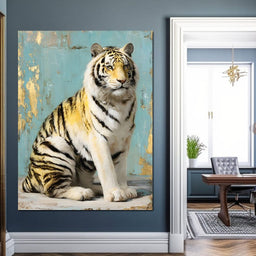 Regal Tiger Portrait Elegance - NicheCanvas
