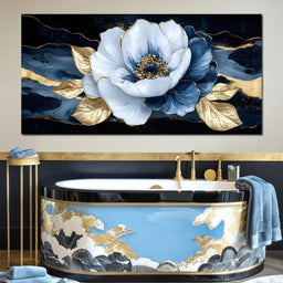 Golden Petals Midnight Harmony - NicheCanvas