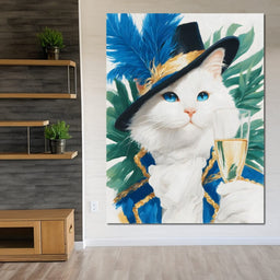 Regal Feline Elegance Unfurled - NicheCanvas