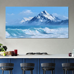 Glacial Peaks Ocean Crescendo - NicheCanvas