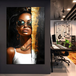 Golden Radiance Encounter - NicheCanvas