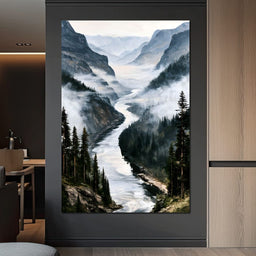 Where Silent Waters Meet The Peak - NicheCanvas