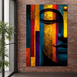 Radiant Stripes of Tranquil Face - NicheCanvas
