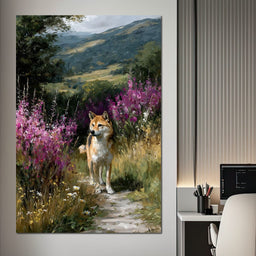Shiba Meadow Trail Portrait - NicheCanvas