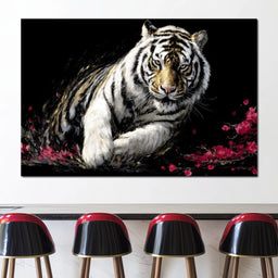 Snow Tiger Petal Shadow - NicheCanvas