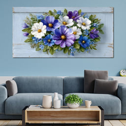 Lavender Meadow Flower Cascade - NicheCanvas