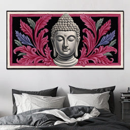 Peaceful Buddha Floral Tranquil Zen - NicheCanvas