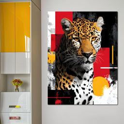 Modern Leopard Portrait Noir Gold - NicheCanvas