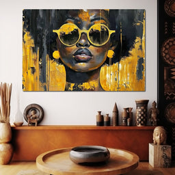 Golden Solitude Statement - Sakeem Gibbs - NicheCanvas