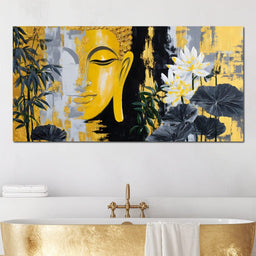 Golden Buddha Lotus Harmony - NicheCanvas