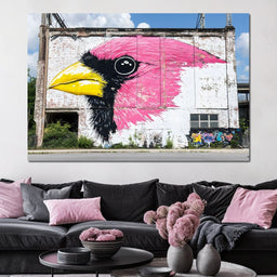 Street Art - Cardinal Bird - NicheCanvas