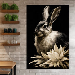 Quiet Contemplation Of The Wild Hare - NicheCanvas