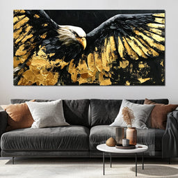 American Eagle in Gold & Black - NicheCanvas
