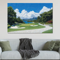 Tranquil Shoreline Golf Retreat - NicheCanvas
