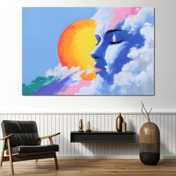 Dreamscape of Sunlit Skies - NicheCanvas