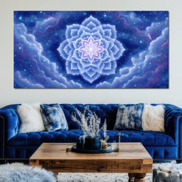 Celestial Lotus Nebula Dance - NicheCanvas