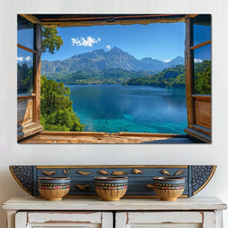 Lakeside Serenity Vista - NicheCanvas